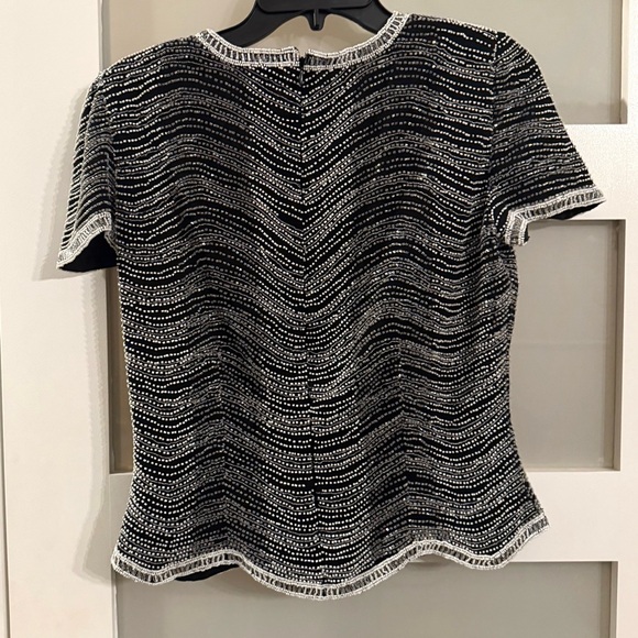 AVANI EVENING beaded silk blouse. Size S - Picture 3 of 8